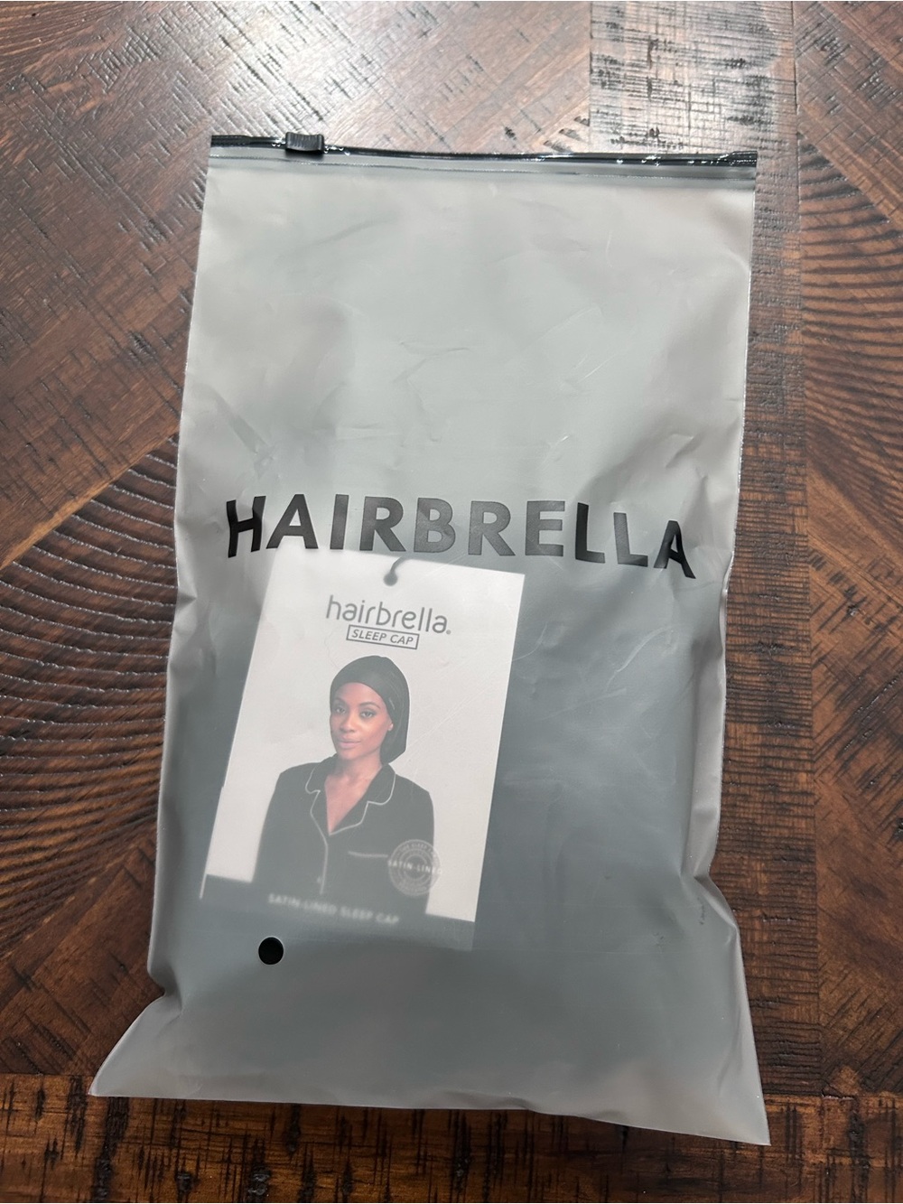 NWT Hairbrella Satin-Lined Sleep Cap Black - Classic One Size